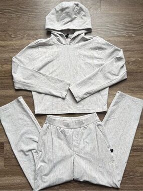 Lululemon lab Hoodie & Jogger SET *Jacquard Mosaic Mirage Jacquard Antique Vapor